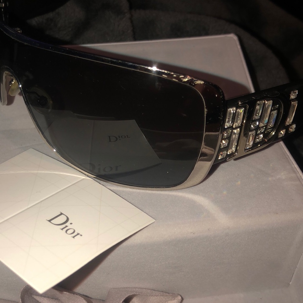 Dior sunglasses Swarovski crystals with case